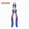 A Heavy Duty Combination Plier Tool 8 Inch, orange and blue color handles, BEYOND logo