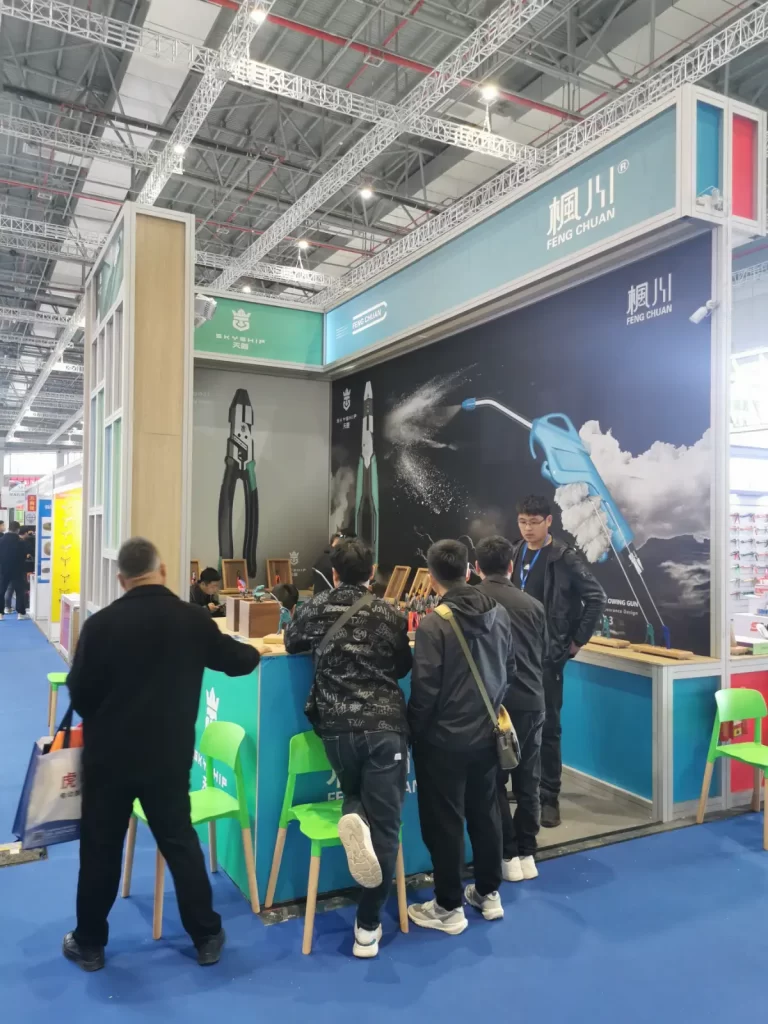 plier and air blow gun booth in hardware tools exhibition