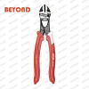 7" high leverage diagonal cutting pliers with BEYOND logo & red/white handles. Made in China.
