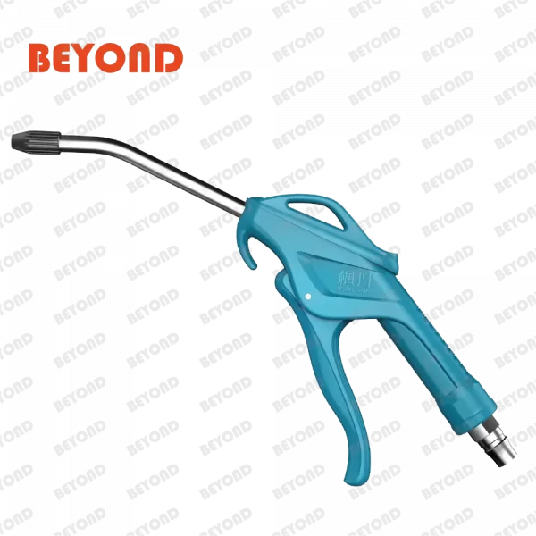 Blue short air blow dust gun with 1/4″ Quick Connector 20 PM, POM handle, OEM factory supply. Made in China.