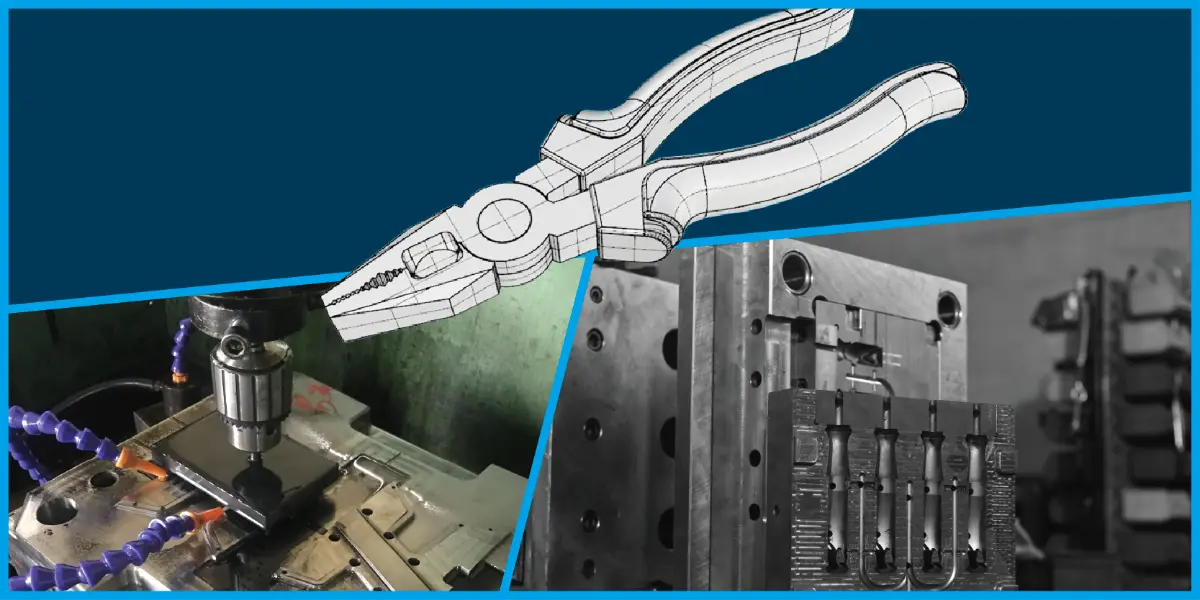 Proceso de diseño y fabricación de moldes para alicates. Herramientas personalizadas para pedidos OEM/ODM.