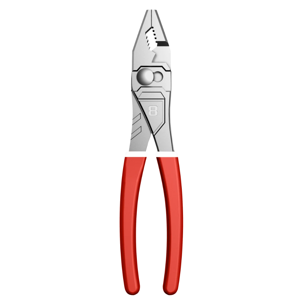 2026 New design OEM slip joint plier 8" with red handles