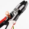 Showing the crimping function of heavy duty linesman plier 8.5"